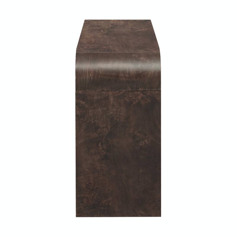 Modern Entryway Table with Burl Wood Veneer
