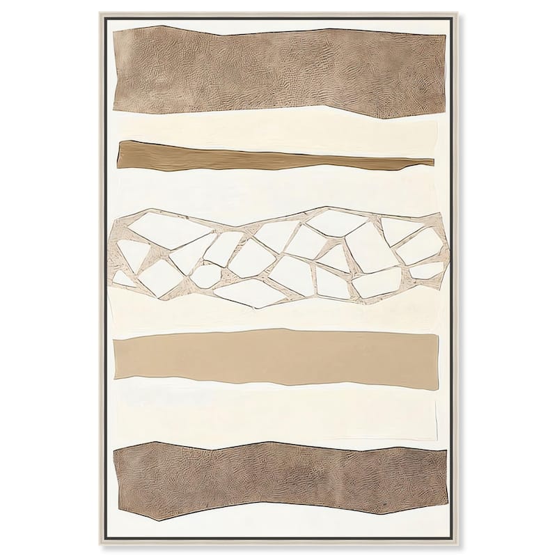 Relief Rifts I Canvas by Art Remedy - 30" x 45" - Silver