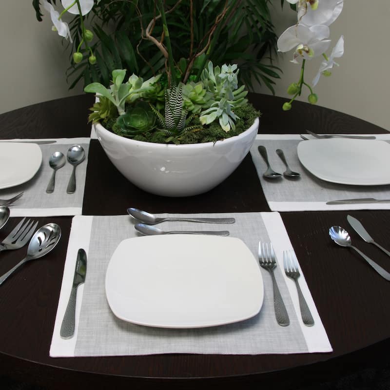 Mosaic 46 Piece Stainless Steel Service For 8 Silverware Set with Organizer Tray