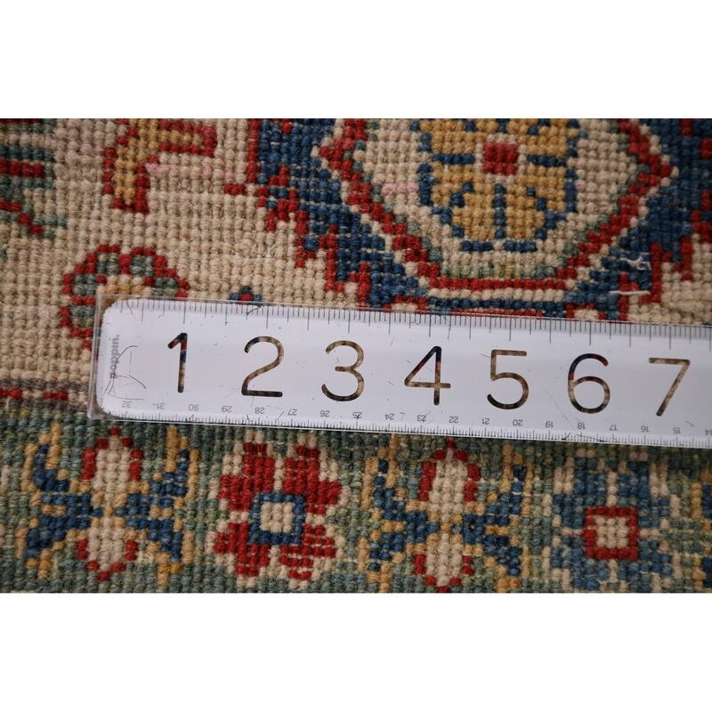 Traditional Kazak Area Rug Hand-Knotted Wool Carpet - 5'1" x 7'0"