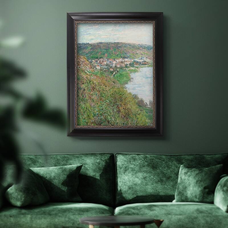 View of Vétheuil Premium Framed Canvas- Ready to Hang