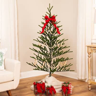 Full Alpine Coral Artificial Christmas Tree - 5' - Unlit - 6 Foot