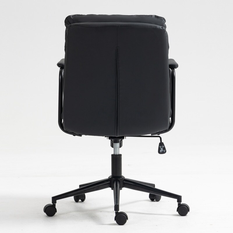 Modern Office Desk Chair with Removable Wooden Armrests Ergonomic Mid Back Conference Room Chairs with Wheels Bed Bath Beyond 40304624