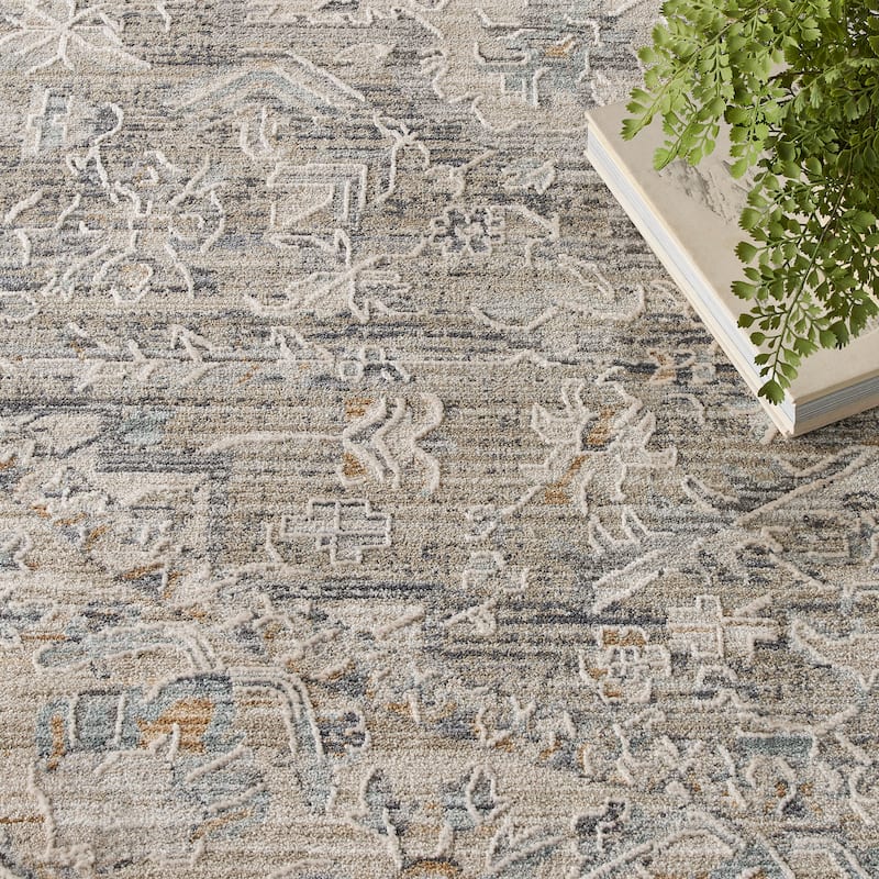 Nourison Nyle Boho Vintage Ivory Taupe Area Rug