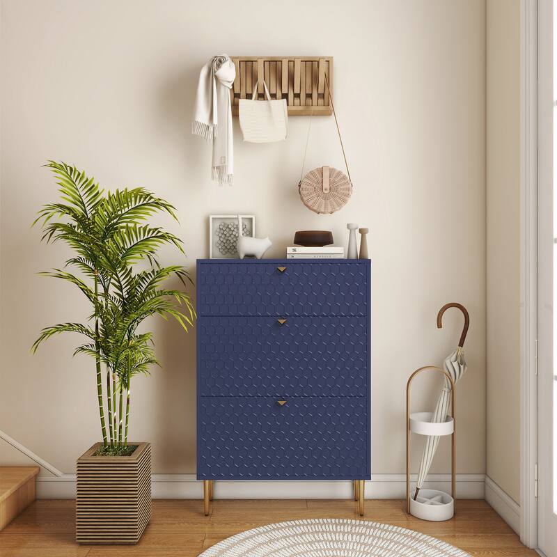 shoes cabinet for 24 pair shoes - Blue