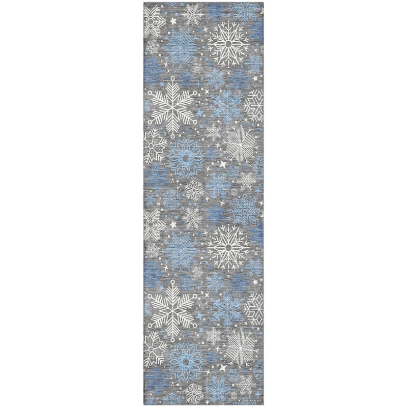 Premium Washable Super Soft Winter Snowflake Mayfield Rug