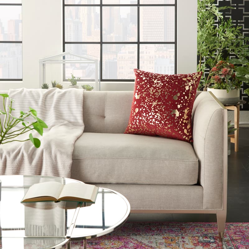 Mina Victory Luminescence Metallic Throw Pillow