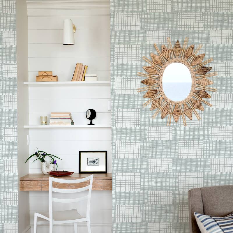 A-Street Prints Maxwell Aqua Geometric Wallpaper