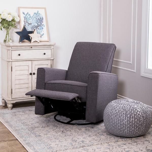 abbyson living emma nursery swivel glider recliner