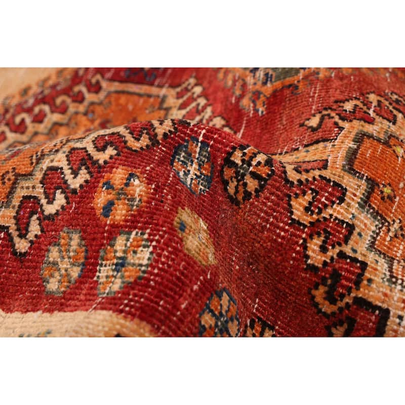 ECARPETGALLERY Hand-knotted Melis Vintage Red Wool Rug - 4'9 x 7'5