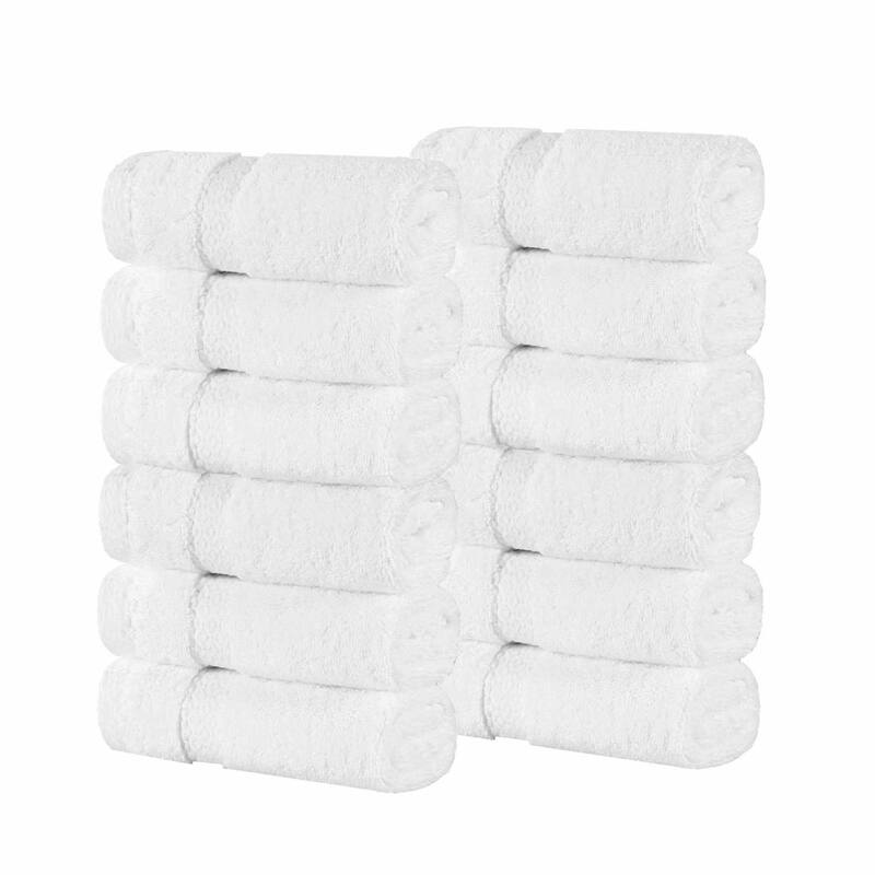 Superior Niles Cotton Ultra-Plush Absorbent Face Towel/Washcloths, Set of 12