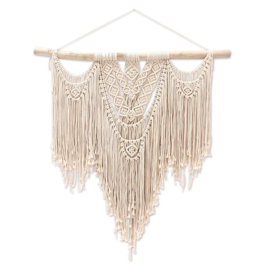 Novica Handmade Dream On Macrame Cotton Wall Hanging