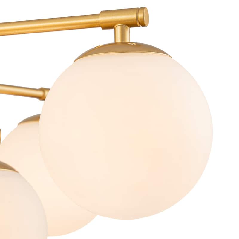 Mid-Century Tiered Milky Glass Globe Sputnik Bubble Ceiling Light