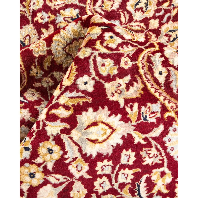 Overton Hand Knotted Wool Vintage Inspired Traditional Mogul Red Area Rug - 4 x 6