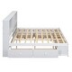 preview thumbnail 12 of 12, California King Platform Storage Bed Bookcase Headboard Beds, White