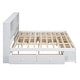 preview thumbnail 12 of 12, White King Size Platform Storage Bed Frame with Bookcase Headboard & 8 Drawers, Storage Compartments for Teens Adults