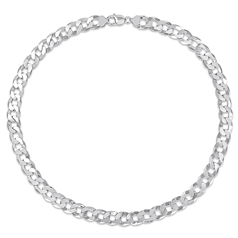 Miadora Sterling Silver Curb Link Necklace