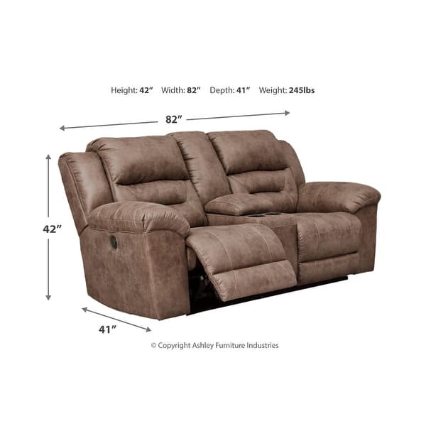 Stoneland Double Reclining Power Loveseat with Console N/A On Sale