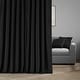 preview thumbnail 7 of 11, Exclusive Fabrics Signature Extra Wide Warm Black Velvet Blackout Curtain (1 Panel) - Luxurious Blackout Drapery