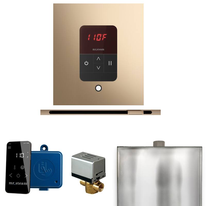Mr Steam BBSL Basic Butler Linear Package Steam Shower Control Package - Polished Gold