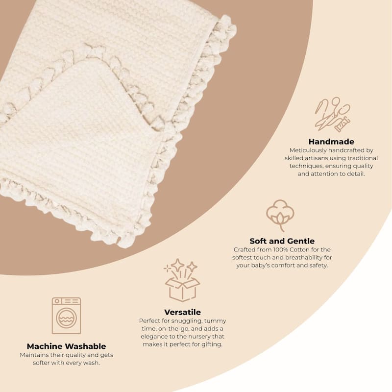 Crane Baby Birch Waffle Knit Blanket