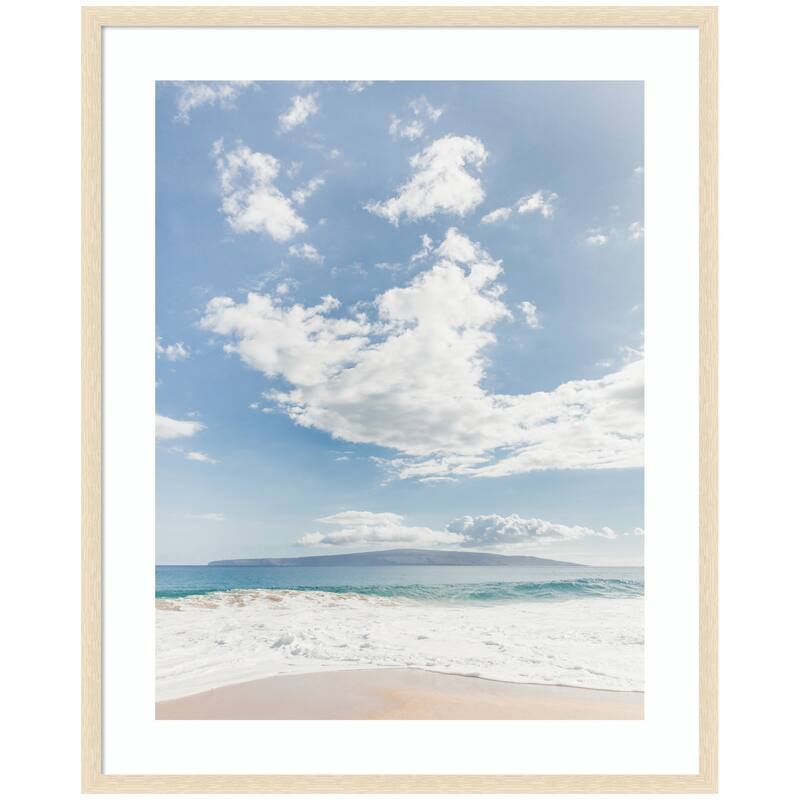 Kate and Laurel Framed Art Beach by Alicia Abla - 34x42 - Natural