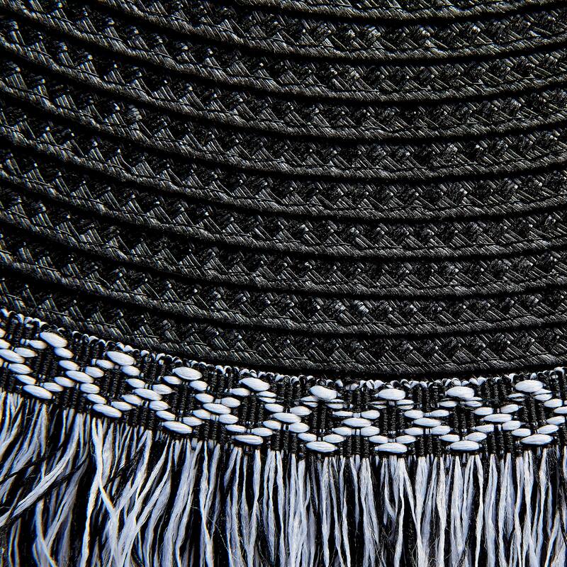 DII Nautical Blue Round Fringed Placemat Set/6