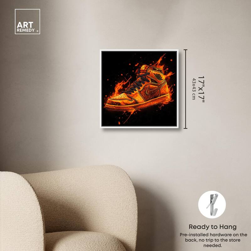 Jumpman on Fire I Canvas by Art Remedy