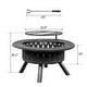 preview thumbnail 6 of 10, 38-inch Outdoor Fire Pit Table with Cooking Grates