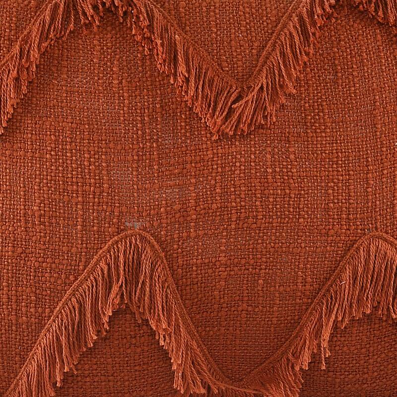 Sevita Solid Cinnamon Chevron Shag Throw Pillow