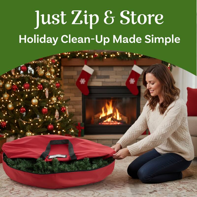 Tiny Tim Totes Premium Holiday Christmas Wreath Storage 36" Wreaths