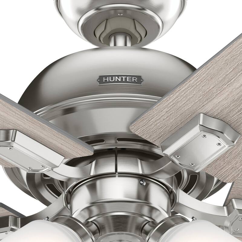 Hunter 44" Crystal Peak Ceiling Fan with LED Light Kit and Pull Chain, Casual, Transitional