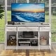 preview thumbnail 35 of 48, Large Entertainment Center Bookshelves 57x38 inch Hutch Space for TV