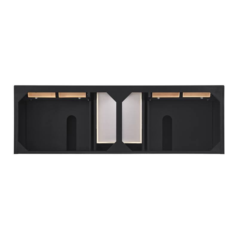 James Martin Vanities Lorelai 72" Double Vanity, Black Onyx