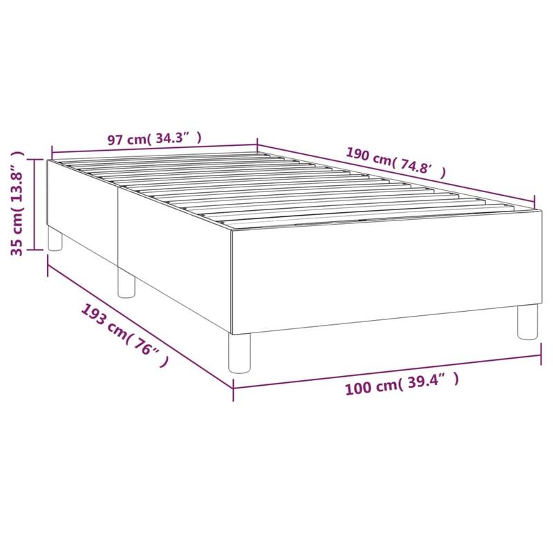 vidaXL Bed Frame Box Spring Platform Bed Mattress Foundation Bedroom Fabric