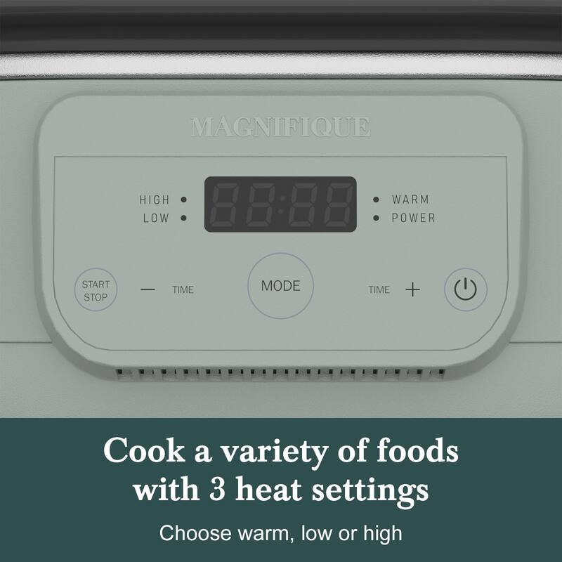 Magnifique 6 QT Versatile Programmable Slow Cooker for Dishwasher Safe