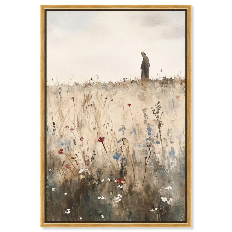 Ambling Monk Canvas by Art Remedy - Gold - 24" x 36"