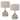 Evanston 25.5" Height Metal Lamp Set in Drifted wood Finish