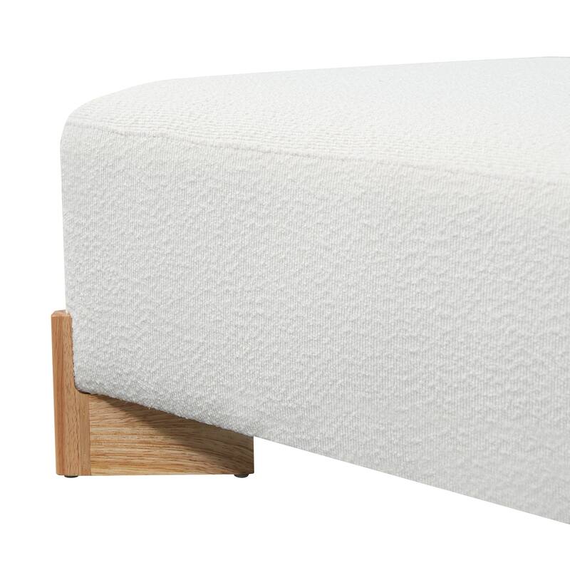 Christopher Knight Home - Arden Modern Upholstered Ottoman with Wooden Legs