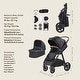 preview thumbnail 36 of 35, Oxford Aluminum Stroller with Bassinet and Adjustable Canopy - 35.4” L x 25.8” W x 43.9” H