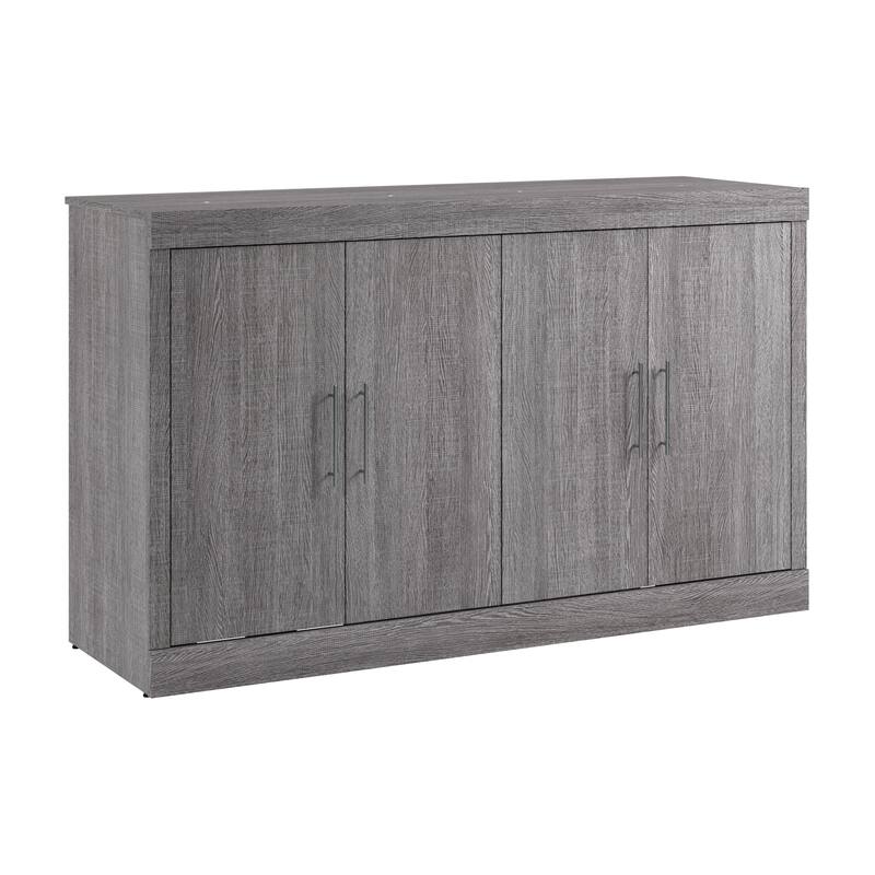 Nebula 75W Queen Cabinet Bed with Mattress for Guest Room by Bestar