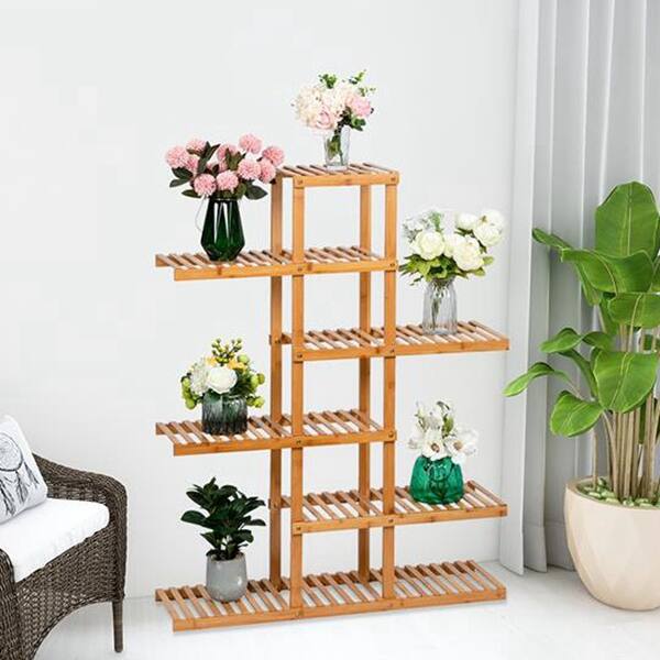 100% Bamboo Plant Frame Multi-Storey, Balcony Bamboo Frame Flower Frame -  Bed Bath & Beyond - 34496879