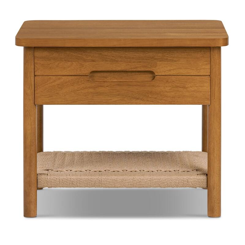 Poly and Bark Thani Nightstand in Light Oak - Light Brown