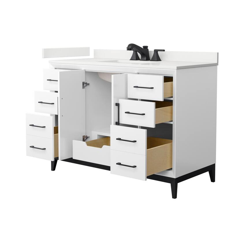 Wyndham Collection WCH818148S-QTZ-US3MXX Amici 48" Free Standing