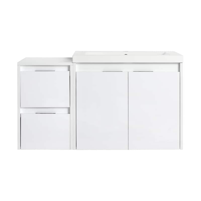 Float Mounting Bathroom Vanity With Resin Sink