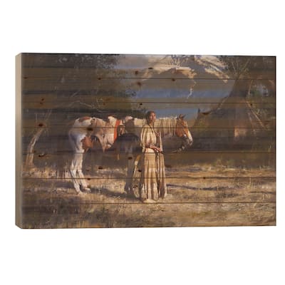 Companions Print On Wood by David Edward Kucera - Multi-Color