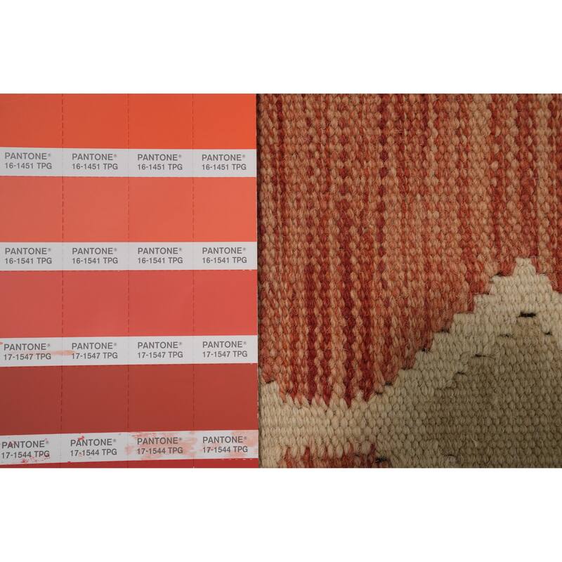 Hand Woven Southwestern Wool Beige Geometric Area Rug - 5' 9'' X 4' 0''