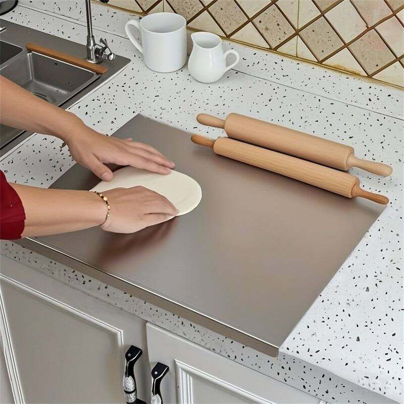 40CM*50CM Premium Stainless Steel Cutting Board for Kitchen - Silver