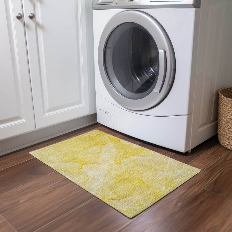 Dax Modern Art-Inspired Weather Resistant Blended Style Outdoor Rug