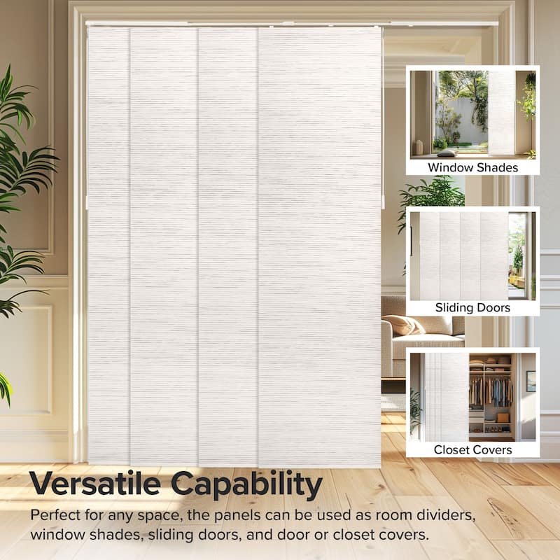 CHICOLOGY Adjustable Sliding Panels, Light Filtering - 46"- 86" W X 92" H